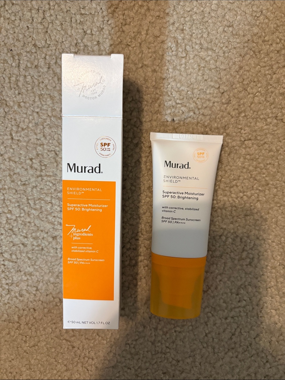 Murad Environmental Shield Superactive Moisturizer SPF 50: Brightening exp 11/27